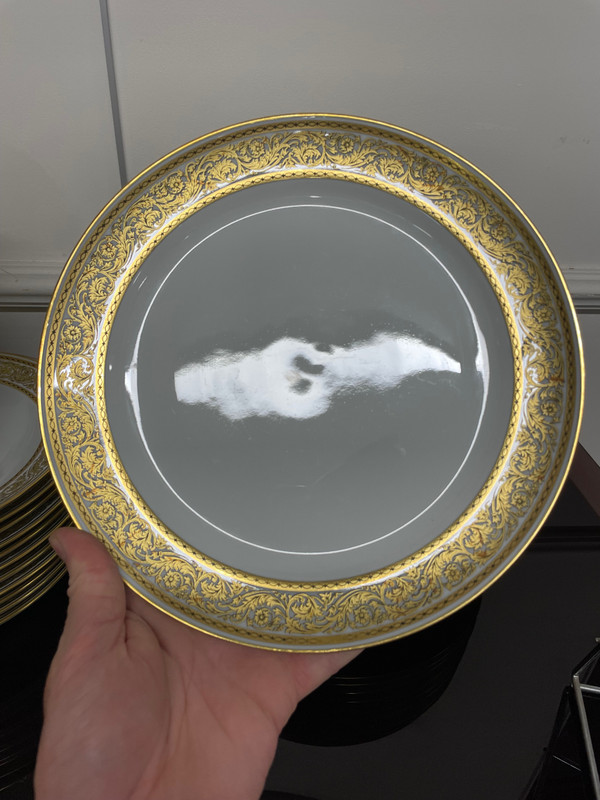 Bernardaud - Set di 24 piatti d'oro in porcellana di Limoges