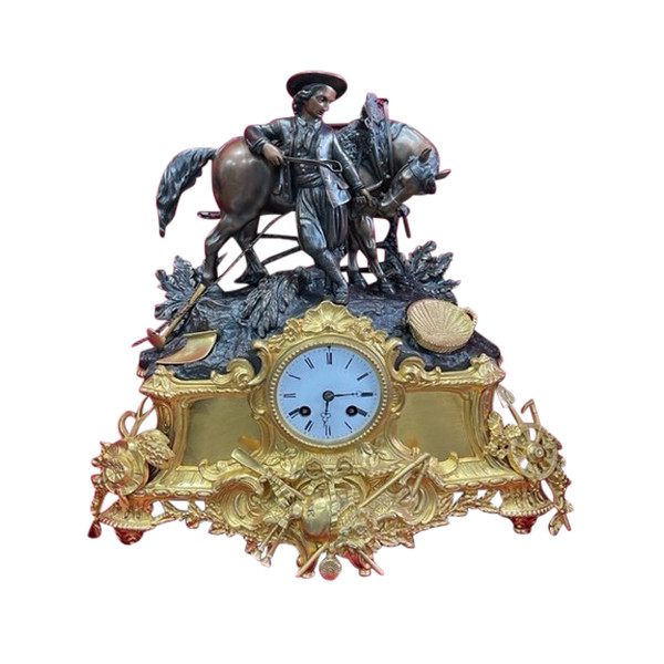 Gilt bronze clock, Napoleon III period