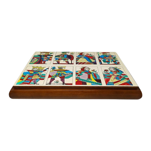 Scatola di carte da gioco originale degli anni '60 di Piero Fornasetti in ottime condizioni. Realizzata in Italia