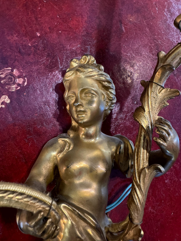PAIR OF WALL SCONCES IN THE LOUIS XV STYLE