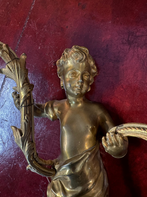 PAIR OF WALL SCONCES IN THE LOUIS XV STYLE