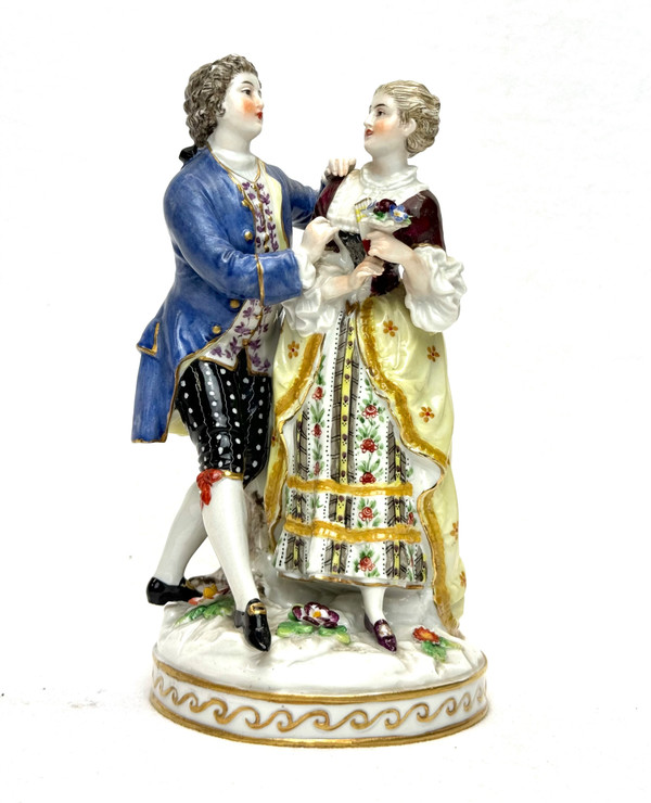 Rudolstadt - gallant scene in German porcelain.