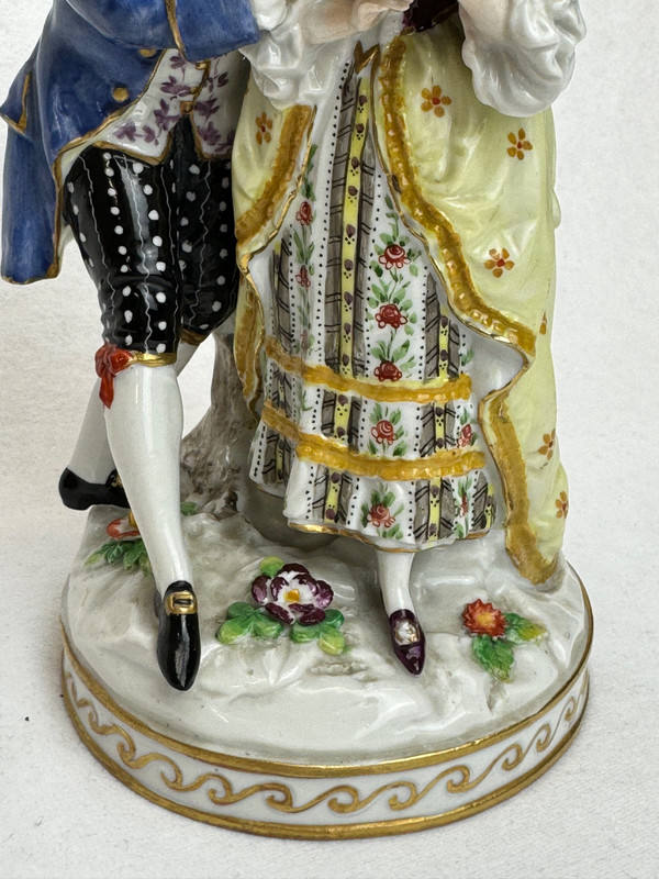 Rudolstadt - gallant scene in German porcelain.