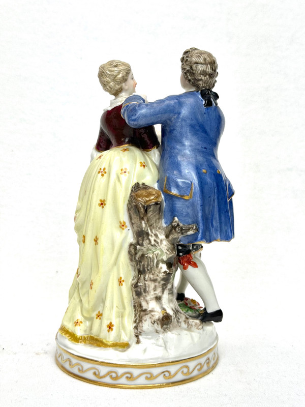 Rudolstadt - gallant scene in German porcelain.