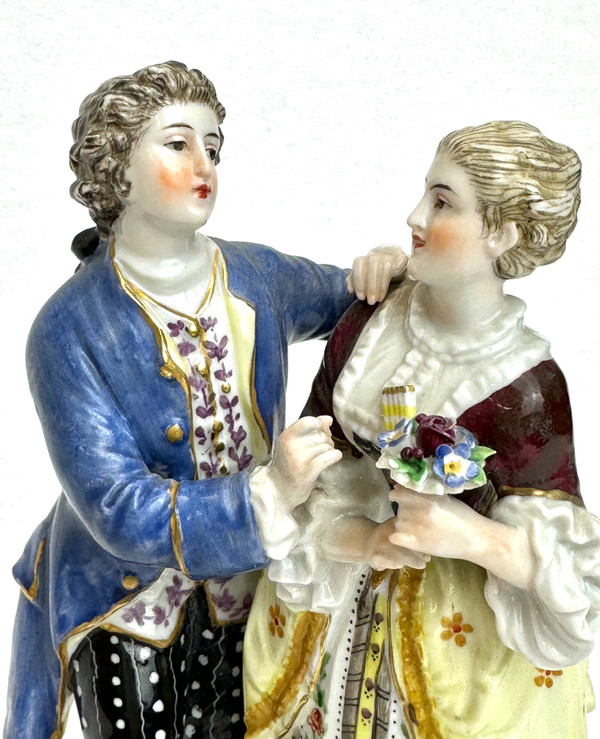 Rudolstadt - gallant scene in German porcelain.