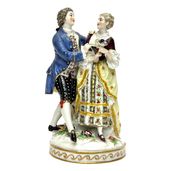 Rudolstadt - gallant scene in German porcelain.