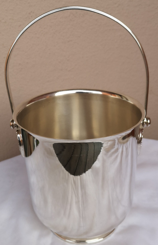 Eiseimer aus versilbertem Metall Christofle Modell Muschel Kollektion Gallia