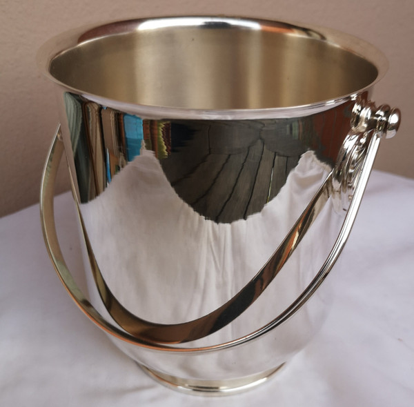 Eiseimer aus versilbertem Metall Christofle Modell Muschel Kollektion Gallia