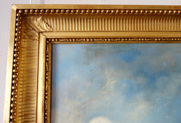 Caprice architectural by J. Paul Martin - large oil on canvas dated 1857 - 91cm x 124cm