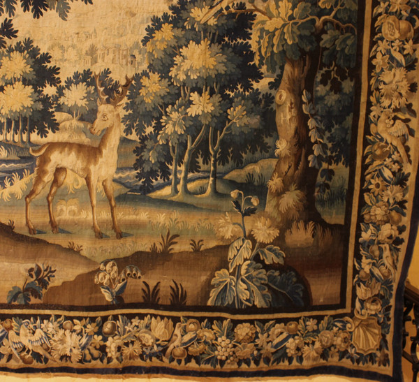 Verdure Tapestry From Flanders From The 17th Century