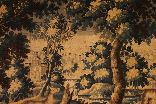 Verdure Tapestry From Flanders From The 17th Century