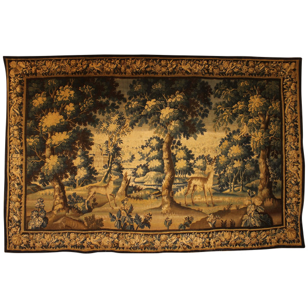 Verdure Tapestry From Flanders From The 17th Century