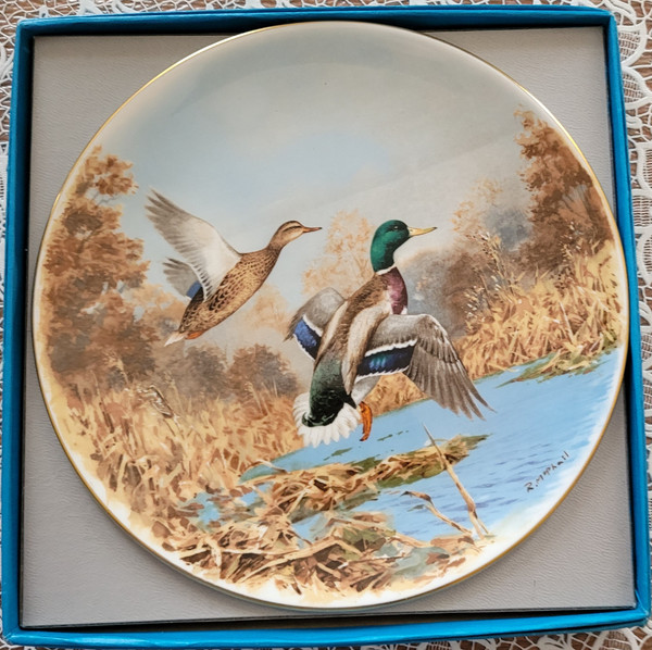 Set of 12 game and feather hunting plates