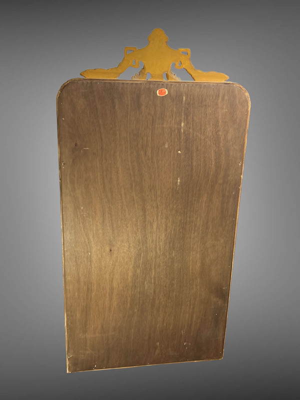 ANTIQUE ALSATIAN MIRROR IN GILDED WOOD (SUPERB GOLD GILDING) FROM THE 50'S