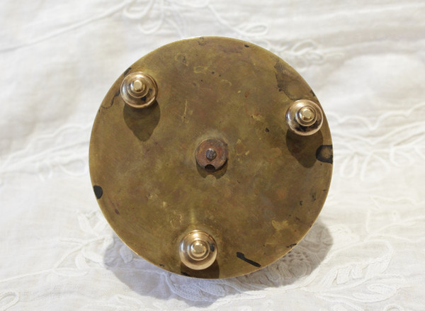 Circular Bronze And Marble Inkwell in the Louis XVI Style 19th Century