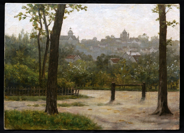 École FRANÇAISE circa 1880, Vue de Provins