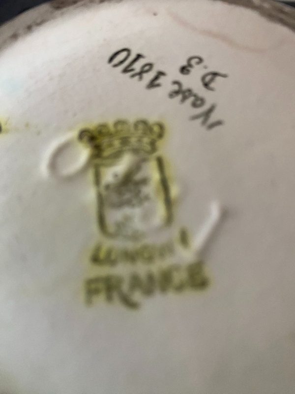 Longwy earthenware vase
