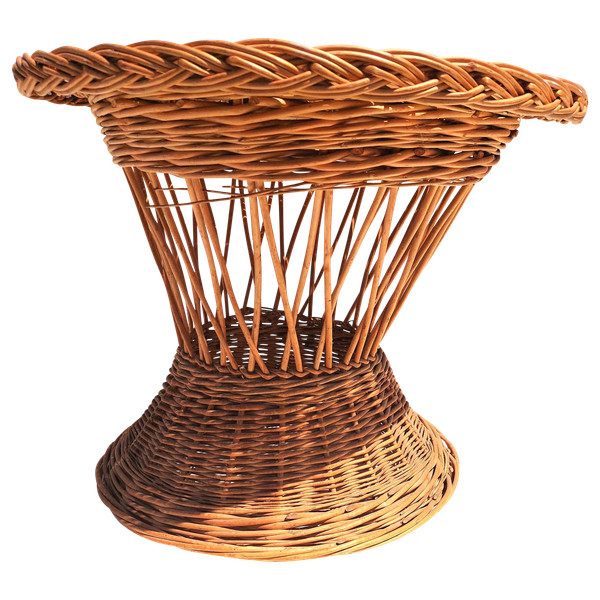 Table basse en rotin dans le gout des ateliers de Marolles année 50 ou 60 