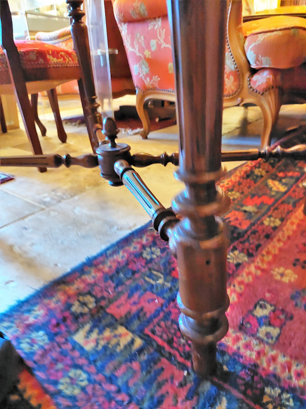 Walnut desk table with 1 drawer Napoleon 3 period