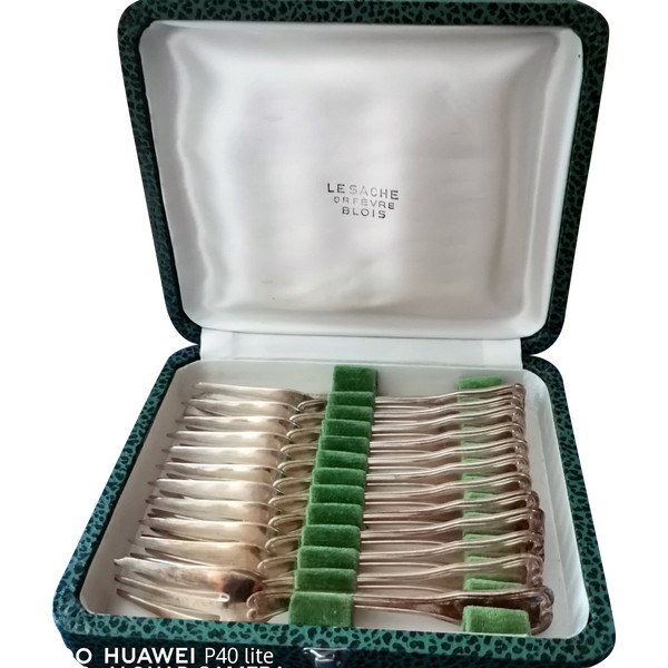 Household set of 12 forks ( A.Lesaché Joullier Blois)