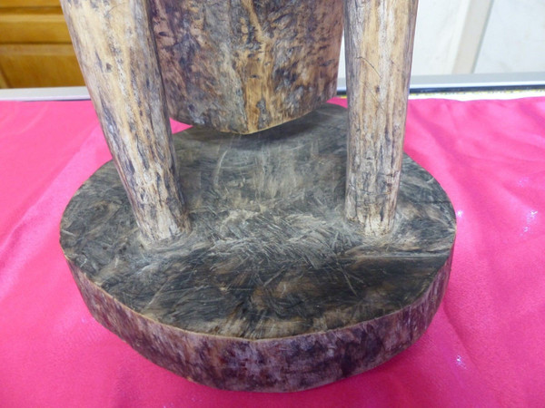 Scultura africana di uccello senoufo calao cote d'ivoire in legno inizio XX secolo