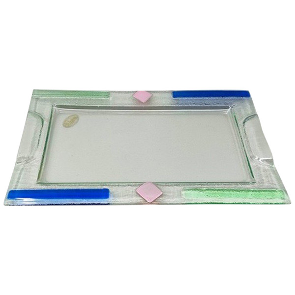 1970s Astonishing Tray By Albatros in Murano Glass. Made in Italy