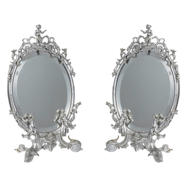 A fine pair of late 19th century table mirrors