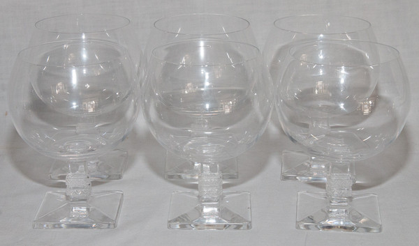  Série De 6 Verres En Cristal Modèle Argos De Lalique 