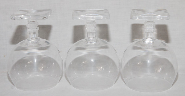  Série De 6 Verres En Cristal Modèle Argos De Lalique 