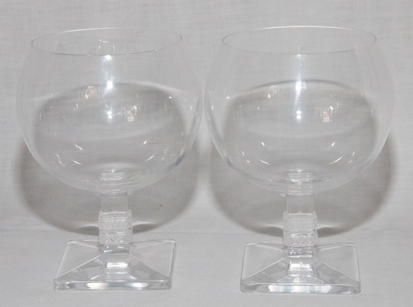  Série De 6 Verres En Cristal Modèle Argos De Lalique 