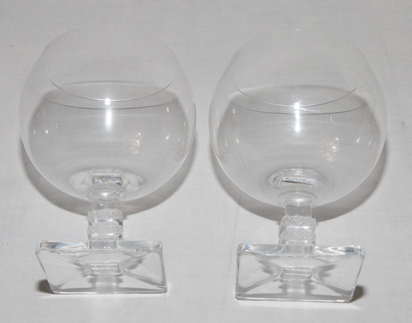  Série De 6 Verres En Cristal Modèle Argos De Lalique 