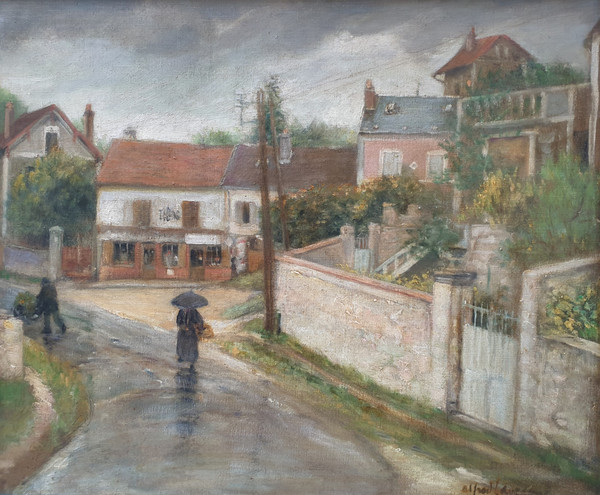 Alfred LAVERGNE - The village of Santeuil in Val-d-Oise