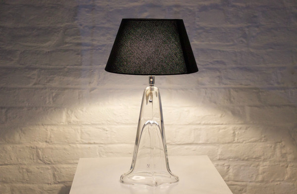 Floor lamps in transparent half crystal.