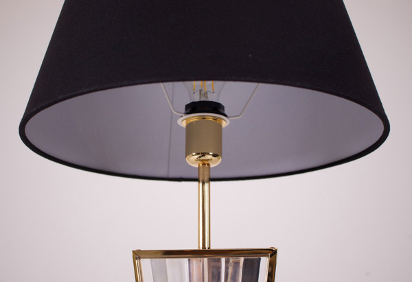 Paire lampes hautes plexiglas, Hollywood Regency