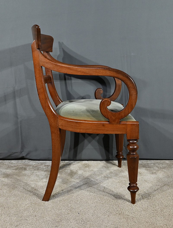 Fauteuil à Crosses en Acajou, époque Victorienne, Angleterre – 2ème partie XIXe