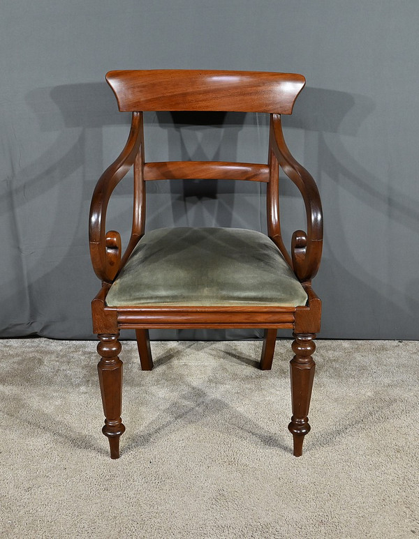 Fauteuil à Crosses en Acajou, époque Victorienne, Angleterre – 2ème partie XIXe