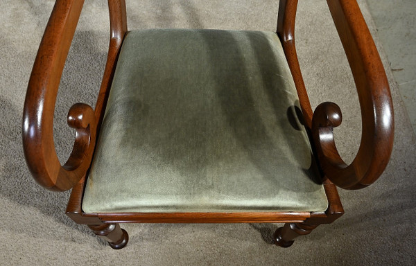 Fauteuil à Crosses en Acajou, époque Victorienne, Angleterre – 2ème partie XIXe