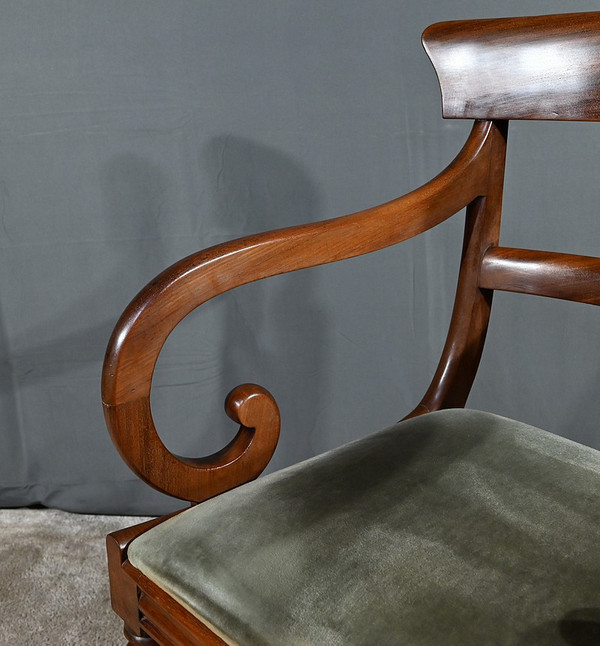 Fauteuil à Crosses en Acajou, époque Victorienne, Angleterre – 2ème partie XIXe