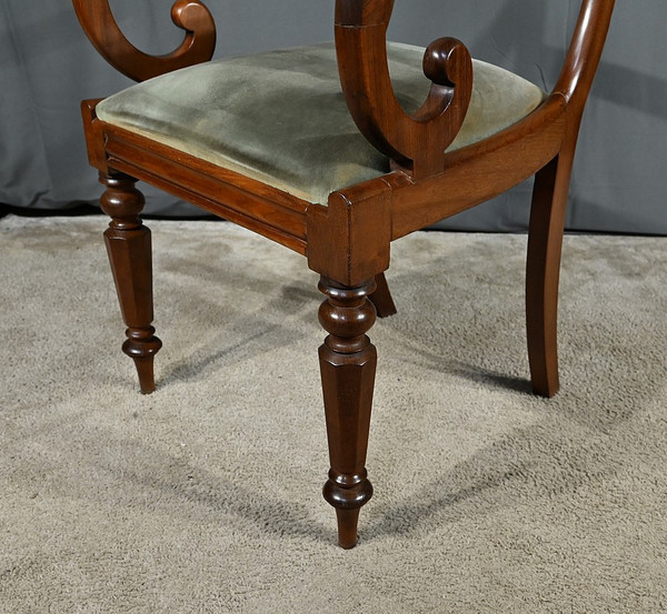 Fauteuil à Crosses en Acajou, époque Victorienne, Angleterre – 2ème partie XIXe