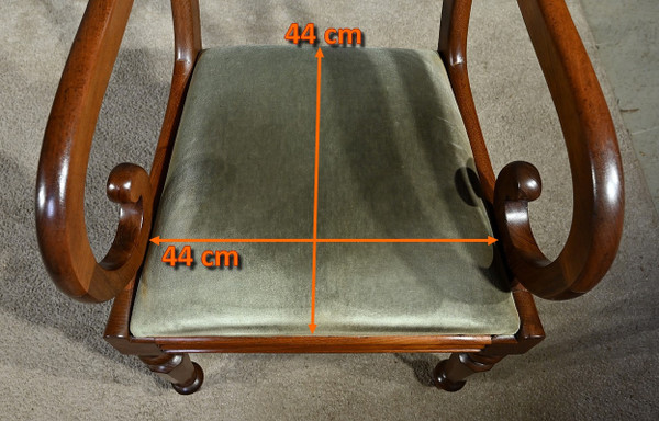 Fauteuil à Crosses en Acajou, époque Victorienne, Angleterre – 2ème partie XIXe