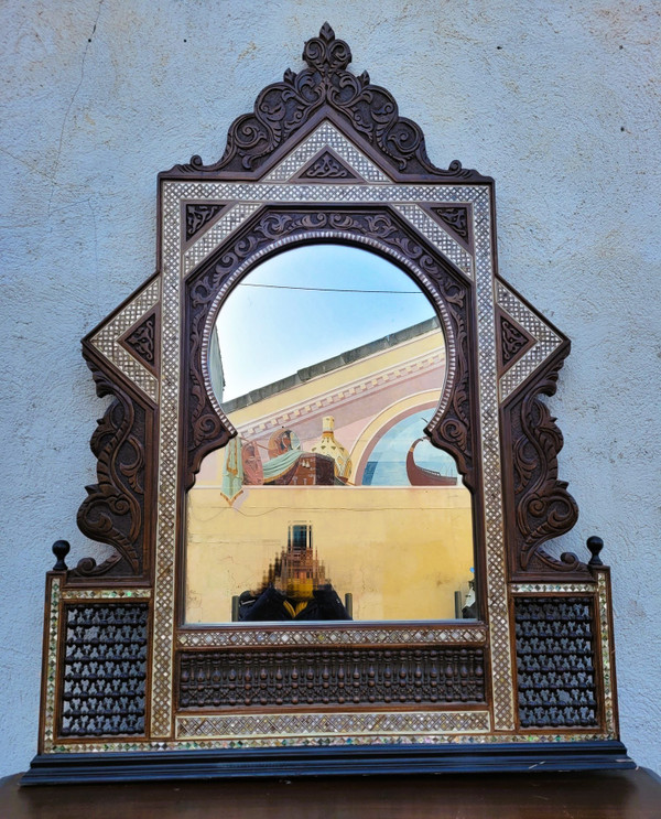 G Parvis, Console + Miroir, école De Madrassa, XIXème Siècle