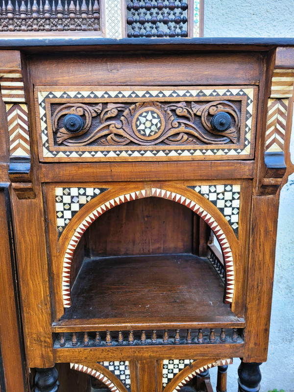 G Parvis, Console + Miroir, école De Madrassa, XIXème Siècle