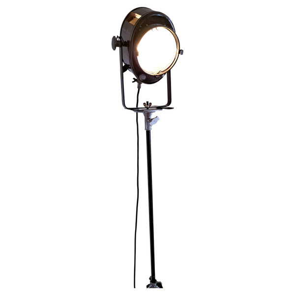 Proiettore CREMER con il suo treppiede originale in metallo. Illuminazione scenica anni '50