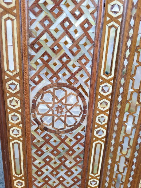 Grand Miroir Oriental En Marqueterie, XXème Siècle