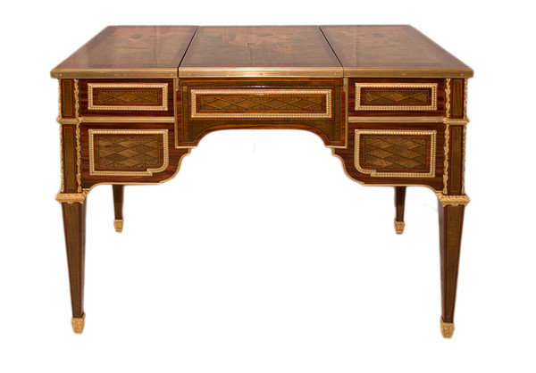 Coiffeuse Style Louis XVI En Marqueterie époque Fin XIXe
