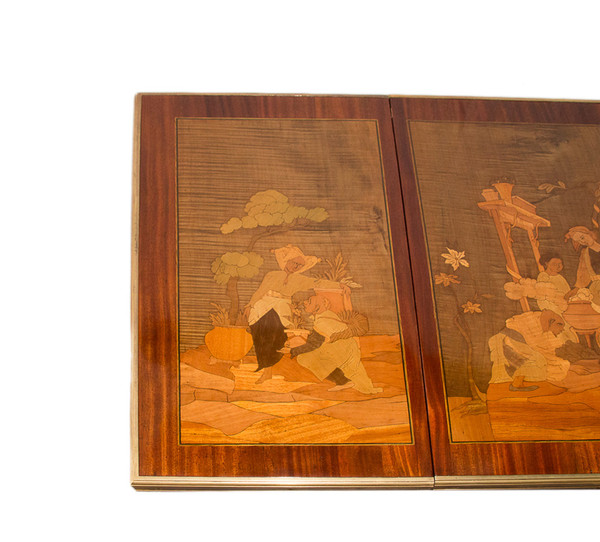 Coiffeuse Style Louis XVI En Marqueterie époque Fin XIXe
