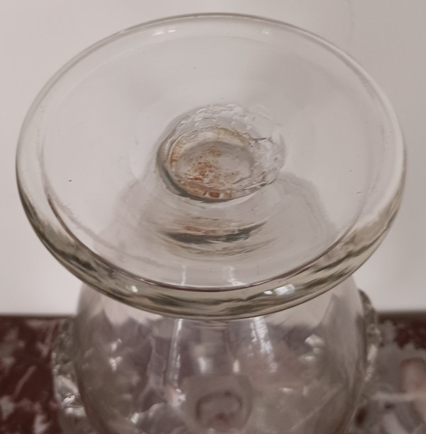 Fine XVIII secolo - grande vaso a balaustro neoclassico in vetro soffiato - Luigi XVI