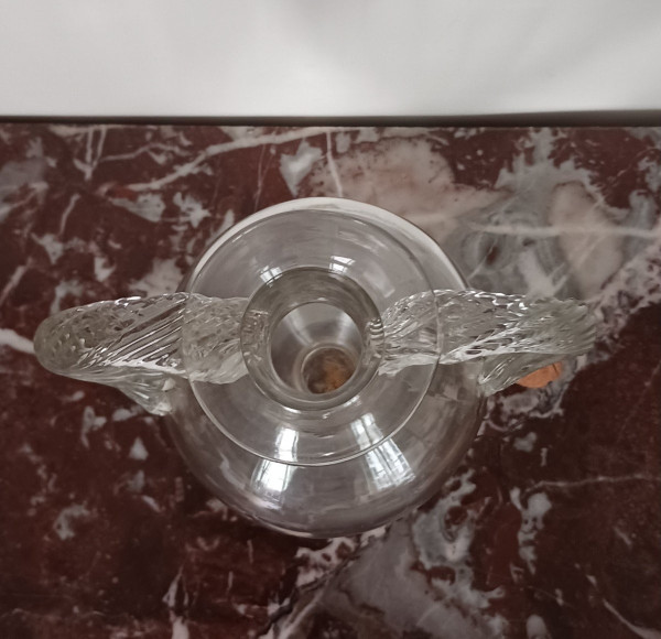 Fine XVIII secolo - grande vaso a balaustro neoclassico in vetro soffiato - Luigi XVI