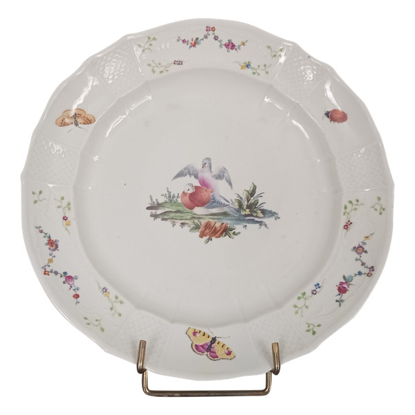 Fürstenberg Manufacture - table plate - ornithological decor - porcelain