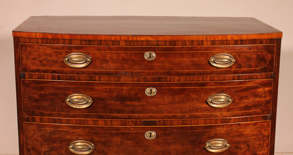 Commode En Acajou Et Incrustations -18 siècle